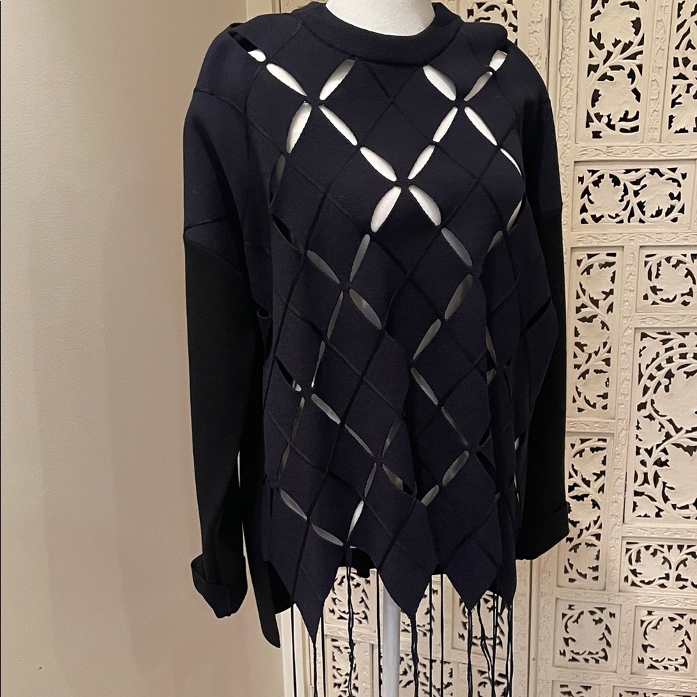 Proenza Schouler navy blue thick wool Knit Sweater - Picture 3 of 11